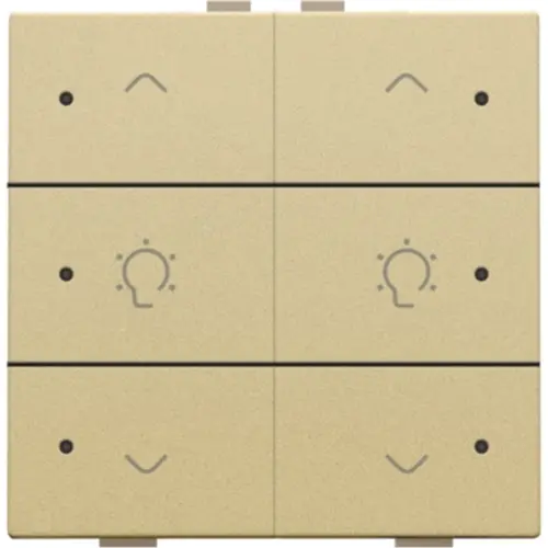 Niko 221-52046 dimbediening 2-voudig met LED en symbool voor Niko Home Control gold coated