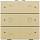 Niko 221-52046 dimbediening 2-voudig met LED en symbool voor Niko Home Control gold coated