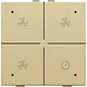 Niko 221-52054 ventilatiebediening met LED voor Niko Home Control gold coated