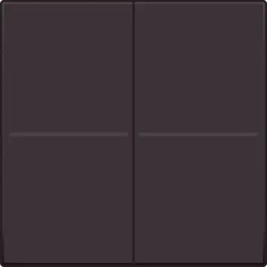 Niko 124-00060 tweevoudige toets voor draadloze wandzender dark brown coated