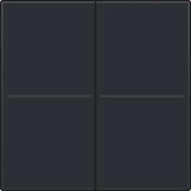 Niko 161-00060 tweevoudige toets voor draadloze dimschakelaar black coated