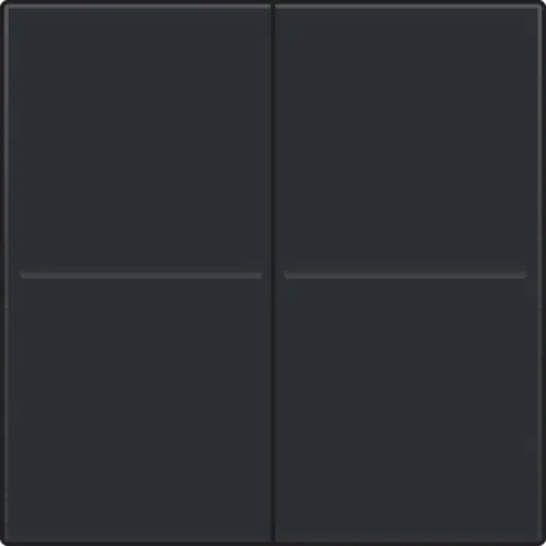 Niko 161-00060 tweevoudige toets voor draadloze dimschakelaar black coated