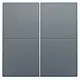 Niko 220-00060 tweevoudige toets voor draadloze wandzender blue grey coated
