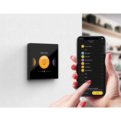 Niko 551-18001 Digital Black geconnecteerd en personaliseerbaar bedieningsscherm voor Niko Home Control 230V
