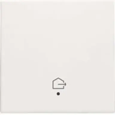 Niko 101-32902 afwerkingsset voor geconnecteerde enkele schakelaar met lens en symbool woning verlaten white