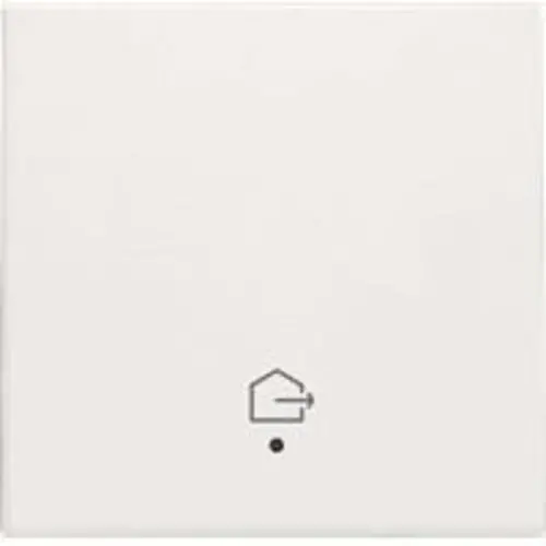 Niko 101-32902 afwerkingsset voor geconnecteerde enkele schakelaar met lens en symbool woning verlaten white