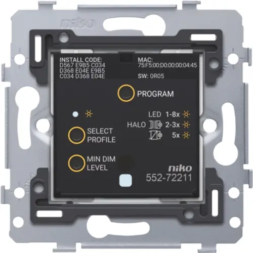 Niko 552-72211 Zigbee geconnecteerde dimmer 3 - 200 Watt 2-draads