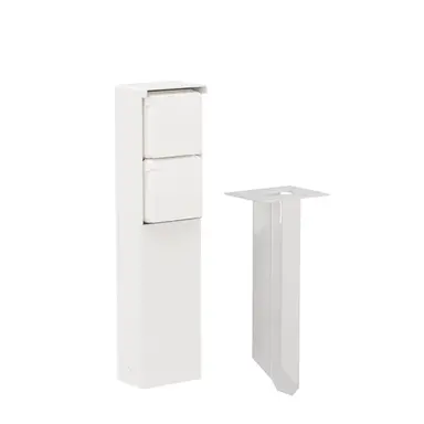 Niko 701-36825 Hydro tuinpaal met grondpin en wandcontactdoos 2-voudig randaarde wit