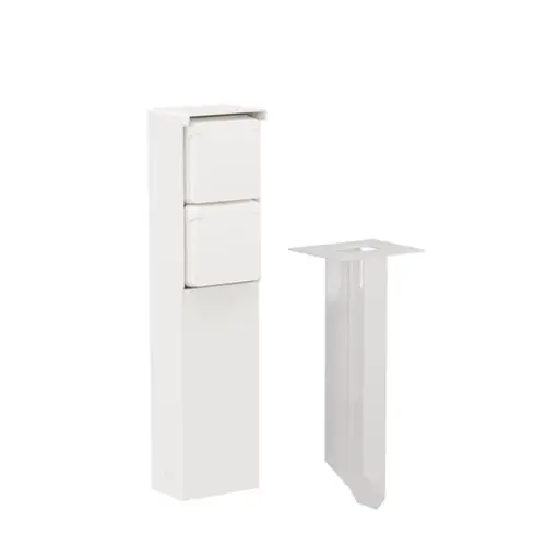 Niko 701-36825 Hydro tuinpaal met grondpin en wandcontactdoos 2-voudig randaarde wit