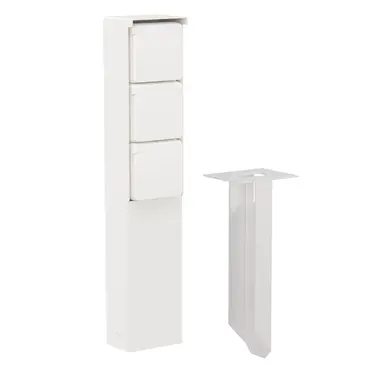 Niko 701-36835 Hydro tuinpaal met grondpin en wandcontactdoos 3-voudig randaarde wit