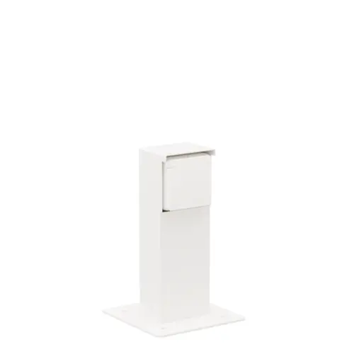 Niko 701-36915 Hydro tuinpaal met grondplaat en 1-voudige wandcontactdoos randaarde wit