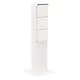 Niko 701-36935 Hydro tuinpaal met grondplaat en wandcontactdoos 3-voudig randaarde wit