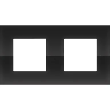 Niko 242-76800 afdekraam 2-voudig Pure liquid black