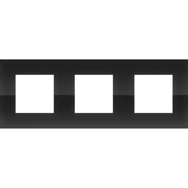 Niko 242-76700 afdekraam 3-voudig Pure liquid black