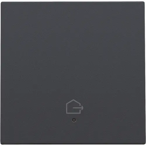 Niko 122-32902 afwerkingsset voor geconnecteerde enkele schakelaar met lens en symbool woning verlaten anthracite coated