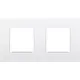 Niko 131-76800 afdekraam 2-voudig Intense lunar white coated oud model OP=OP
