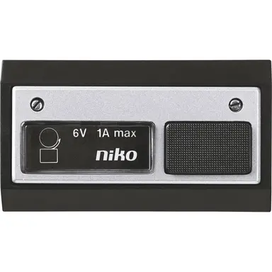 Niko 05-540-06 toegangscontrole deurbel 6V 1A incl. lamp zwart/aluminium