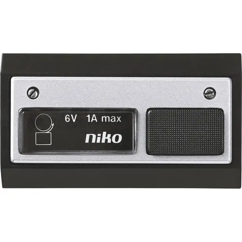 Niko 05-540-06 toegangscontrole deurbel 6V 1A incl. lamp zwart/aluminium