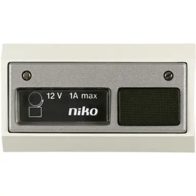 Niko 05-540-33 deurbel 12V 1A incl. lamp wit/aluminium