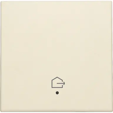 Niko 100-32902 afwerkingsset voor geconnecteerde enkele schakelaar met lens en symbool woning verlaten cream