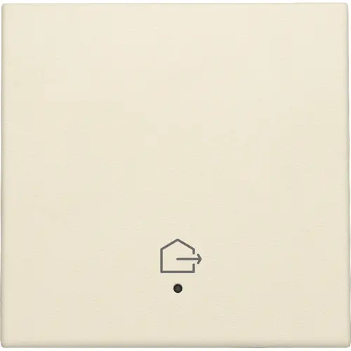 Niko 100-32902 afwerkingsset voor geconnecteerde enkele schakelaar met lens en symbool woning verlaten cream