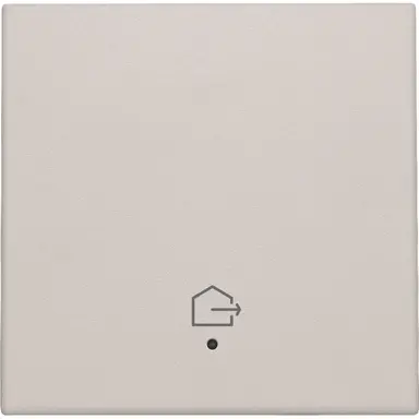 Niko 102-32902 afwerkingsset voor geconnecteerde enkele schakelaar met lens en symbool woning verlaten light grey