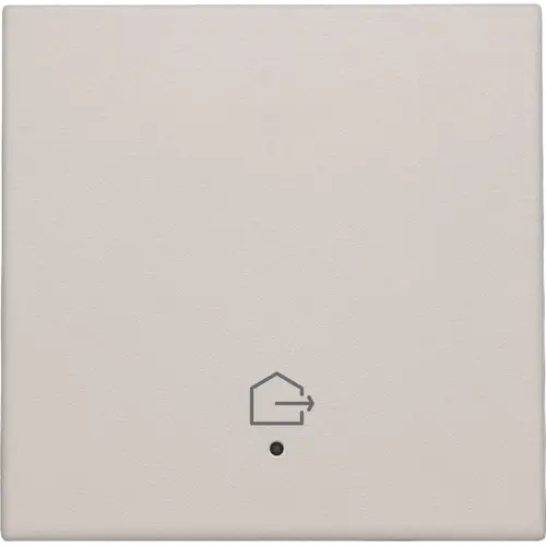Niko 102-32902 afwerkingsset voor geconnecteerde enkele schakelaar met lens en symbool woning verlaten light grey