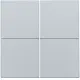 Niko 121-31008 afwerkingsset voor viervoudige schakelaar sterling coated