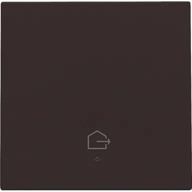 Niko 124-32902 afwerkingsset voor geconnecteerde enkele schakelaar met lens en symbool woning verlaten dark brown coated