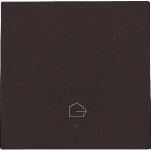 Niko 124-32902 afwerkingsset voor geconnecteerde enkele schakelaar met lens en symbool woning verlaten dark brown coated