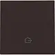 Niko 124-32902 afwerkingsset voor geconnecteerde enkele schakelaar met lens en symbool woning verlaten dark brown coated