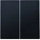 Niko 161-31008 afwerkingsset voor viervoudige schakelaar black coated