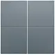 Niko 220-31008 afwerkingsset voor viervoudige schakelaar blue grey coated