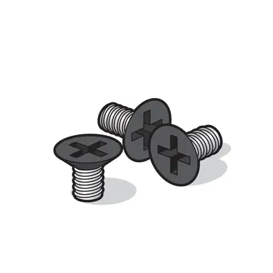 Niko 761-36099 poedergelakte reserveschroef voor tuinpaal Hydro zwart