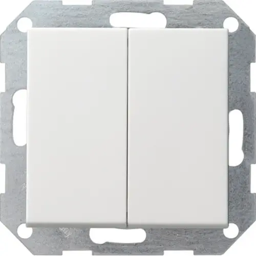 Gira 012503 drukvlakschakelaar serieschakelaar Systeem 55 wit glans