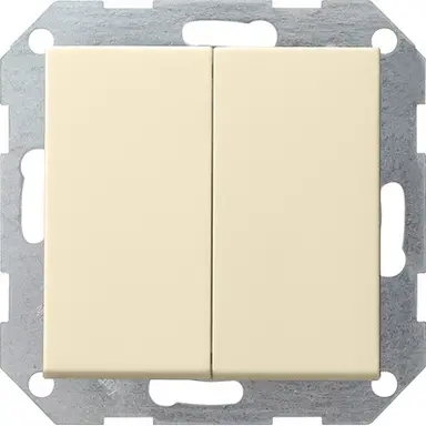 Gira 012801 drukvlakschakelaar wissel-wisselschakelaar Systeem 55 creme glans