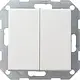 Gira 012827 drukvlakschakelaar wissel-wisselschakelaar Systeem 55 wit mat