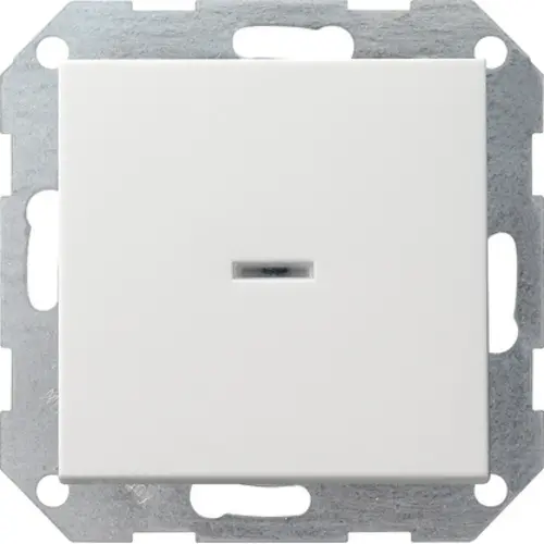 Gira 013603 drukvlakschakelaar controleverlichting 1-polig Systeem 55 wit glans