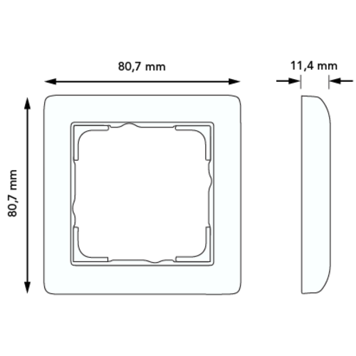 Gira 021104 afdekraam 1-voudig Standaard 55 wit mat