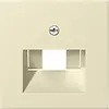 Gira 027001 centraalplaat RJ45 wandcontactdoos 1- en 2-voudig Systeem 55 creme glans