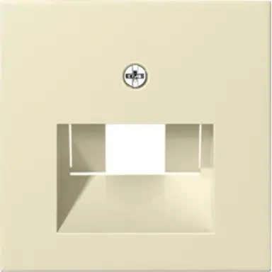 Gira 027001 centraalplaat RJ45 wandcontactdoos 1- en 2-voudig Systeem 55 creme glans