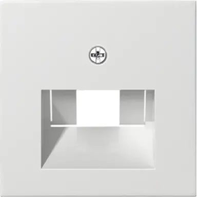 Gira 027003 centraalplaat RJ45 wandcontactdoos 1- en 2-voudig Systeem 55 wit glans
