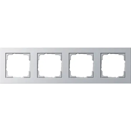 Gira 021425 afdekraam 4-voudig E2 aluminium mat