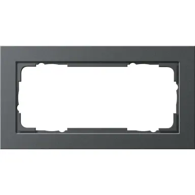 Gira 100223 afdekraam 2-voudig zonder middenstijl E2 antraciet mat