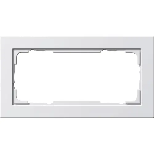Gira 100229 afdekraam 2-voudig zonder middenstijl E2 wit glans