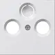 Gira 086927 centraalplaat antenne / COAX wandcontactdoos Systeem 55 wit mat