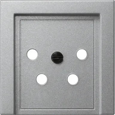 Gira 027926 centraalplaat telefoon KPN 4-polig Systeem 55 aluminium mat