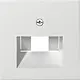 Gira 027027 centraalplaat RJ45 wandcontactdoos 1&2-voudig Systeem 55 wit mat
