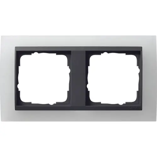 Gira 021224 afdekraam 2-voudig Event Opaque wit mat/antraciet mat