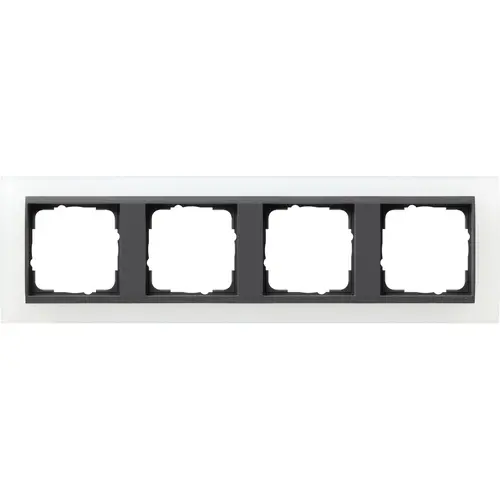 Gira 021424 afdekraam 4-voudig Event Opaque wit mat/antraciet mat